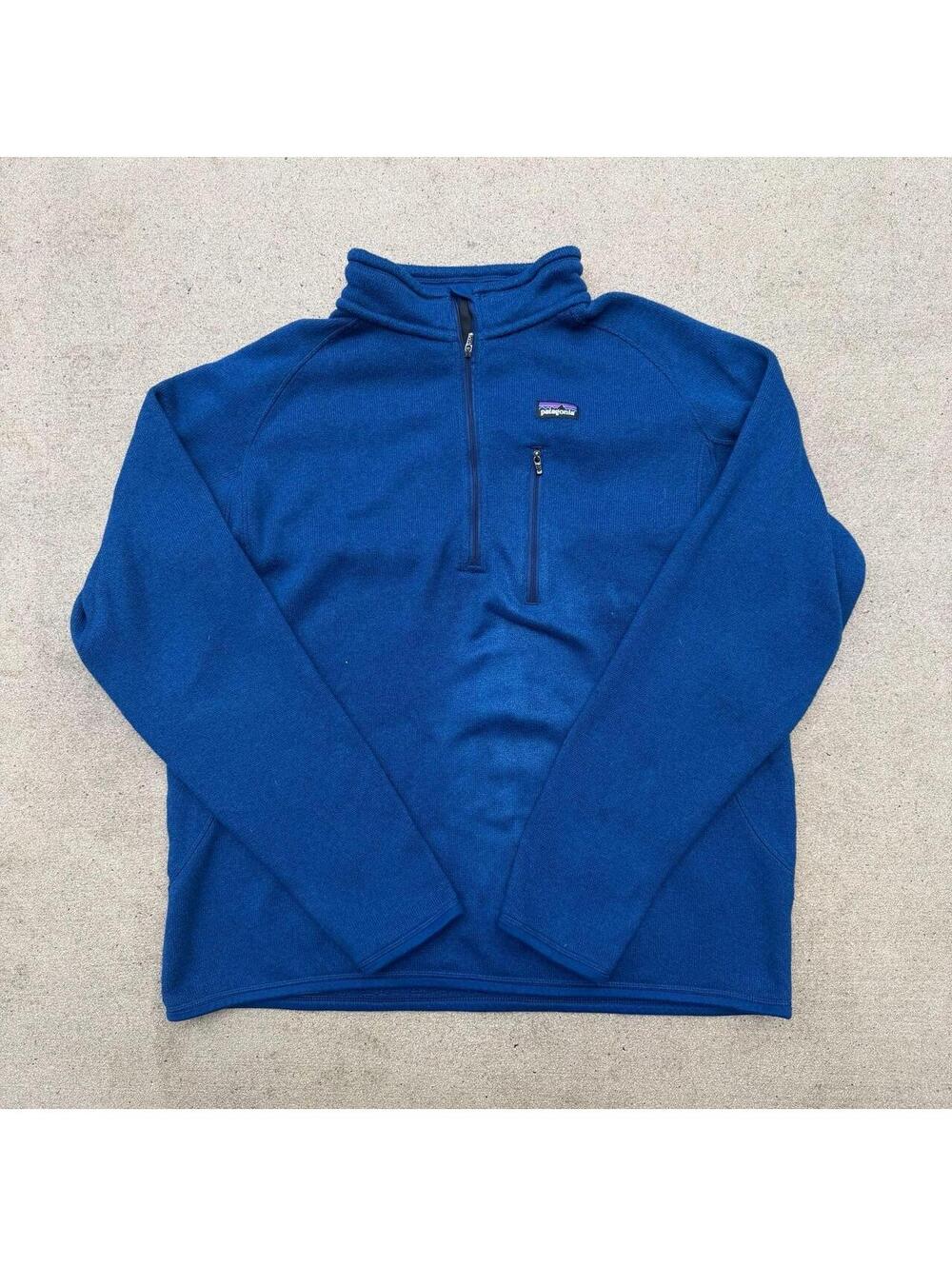 Patagonia Better Sweater 1/4 Zip Pullover Men's XL Blue